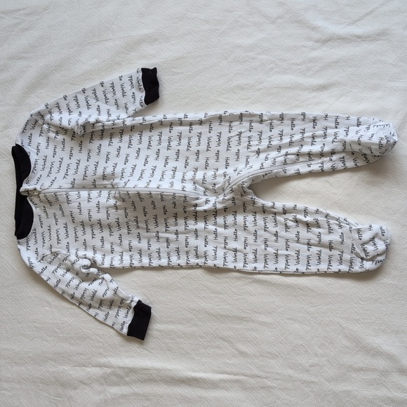 george 2-pack unisex cotton zipper footie sleeper pajamas bundle 6-12 months - Picture 3 of 8